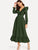 Double V Neck Surplice Ruffle Maxi Dress
