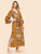 Split Side Tie Waist Floral Dress