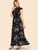 Ruffle Trim Tie Waist Floral Maxi Dress