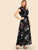Ruffle Trim Tie Waist Floral Maxi Dress