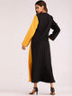 Ribbon Tie Spliced Maxi Dress