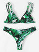 Tropical Pattern Triangle Bikini Set