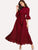Scalloped Laser Cut Self Belted Maxi Dress