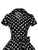 Polka Dot Belt Wrap Flare Dress