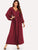 Sleeve Button Through Maxi Dress