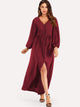 Sleeve Button Through Maxi Dress