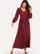 Sleeve Button Through Maxi Dress
