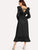 Double V Neck Surplice Ruffle Maxi Dress