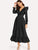 Double V Neck Surplice Ruffle Maxi Dress