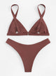 Triangle Top With High Cut Bikini Set