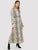 Snakeskin Self Belt Maxi Shirt Dress