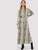 Snakeskin Self Belt Maxi Shirt Dress