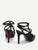 Rivet Detail Ankle Strap Stiletto Heels