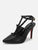 Rivet Detail Ankle Strap Stiletto Heels