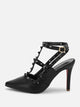 Rivet Detail Ankle Strap Stiletto Heels