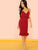 Neon Pink Bodycon Peplum Slip Dress
