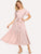 Floral Embroidered Self Belted Tiered Maxi Dress