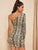 One Shoulder Snakeskin Bodycon Dress