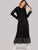 Polka Dot Trim Pephem Combo Maxi Dress