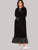Polka Dot Trim Pephem Combo Maxi Dress