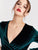 Surplice Neck Ruched Velvet Dress