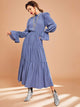 Flounce Sleeve Tiered Maxi Dress