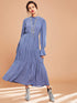 Flounce Sleeve Tiered Maxi Dress