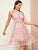 Guipure Lace Overlay Halter Dress