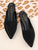 Faux Suede Pointy Toe Loafer Mules