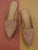 Faux Suede Pointy Toe Loafer Mules