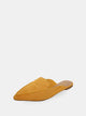 Faux Suede Pointy Toe Loafer Mules