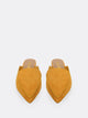 Faux Suede Pointy Toe Loafer Mules
