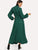 Lantern Sleeve Tie Neck Maxi Dress