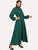 Lantern Sleeve Tie Neck Maxi Dress