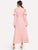 Flounce Sleeve Ruffle Trim Maxi Dress
