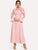 Flounce Sleeve Ruffle Trim Maxi Dress