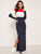 Color Block Split Side Maxi Dress