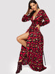Leopard Print Wrap Maxi Dress