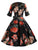 50s Ribbon Tie Floral Print Flare Dress