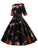 50s Ribbon Tie Floral Print Flare Dress