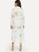Floral Print Tie Waist Longline Dress