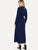 Keyhole Back Appliques Belted Longline Dress
