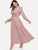 Tie Neck Fit and Flare Ruffle Dress