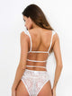 Cut-out Floral Lace Lingerie Set