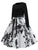50s Ribbon Tie Floral Print Flared Dress