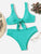 Knot Front Top With Panty Bikini Set