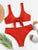 Knot Front Top With Panty Bikini Set