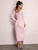 Double V Neckline Rib Midi Dress