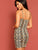 Snakeskin Print Fitted Cami Dress