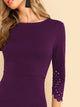 Laser Cut Scalloped Edge Bodycon Dress